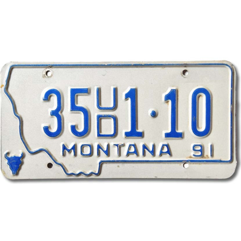 Amerikai rendszám Montana 1991 White 35UD1-10