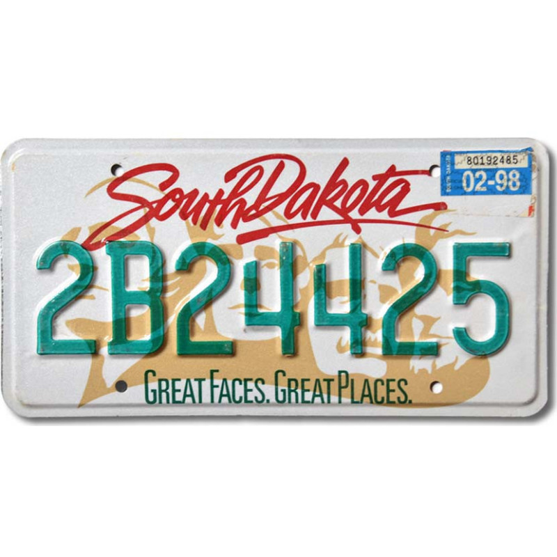 Amerikai rendszám South Dakota Great Faces