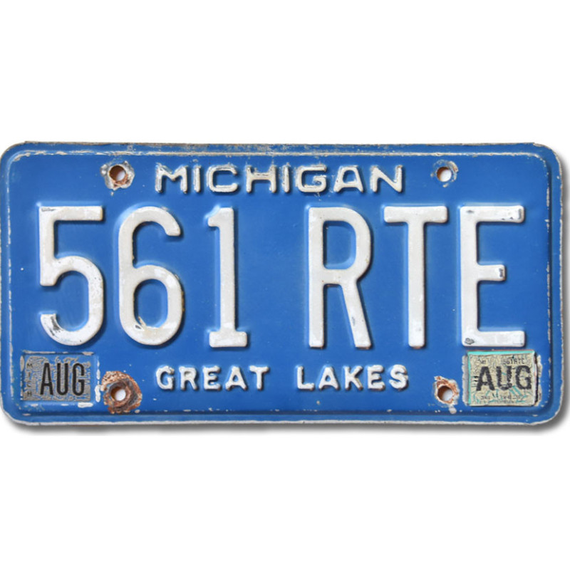 Amerikai rendszám Michigan Great Lakes 561 RTE