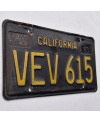 Amerikai rendszám California 1963 Black VEV 615