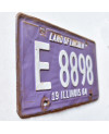 Amerikai rendszám Illinois 1964 Purple E 8898