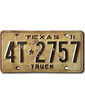 Amerikai rendszám Texas 1971 Truck 4T.2757