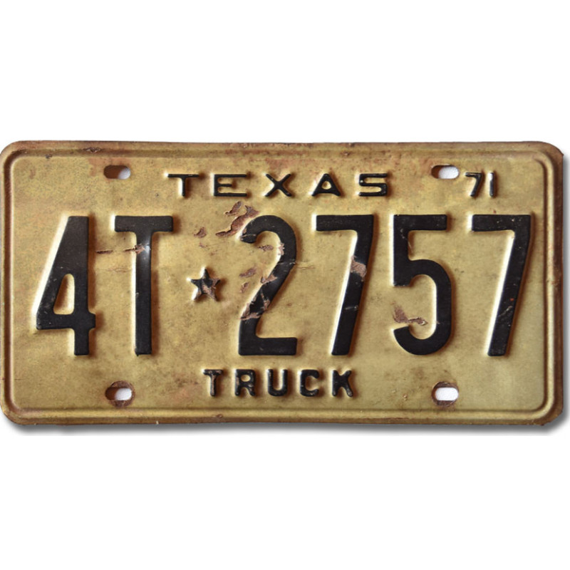 Amerikai rendszám Texas 1971 Truck 4T.2757