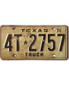 Amerikai rendszám Texas 1971 Truck 4T.2757
