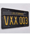 Amerikai rendszám California 1963 Black VXX 003