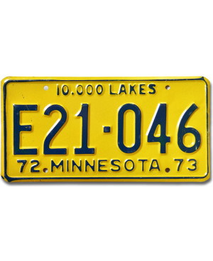 Amerikai rendszám Minnesota 1972 Truck E21-046
