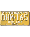 Amerikai rendszám Michigan 1970 Great Lake State DHM-165
