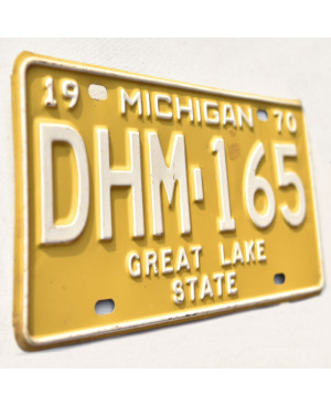 Amerikai rendszám Michigan 1970 Great Lake State DHM-165