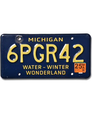 Amerikai rendszám Michigan Water Wonderland 6PGR42