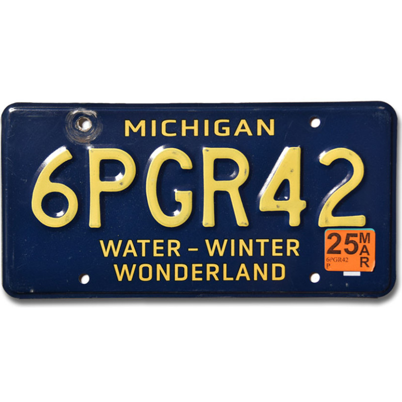 Amerikai rendszám Michigan Water Wonderland 6PGR42