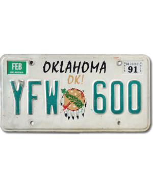 Amerikai rendszám Oklahoma OK