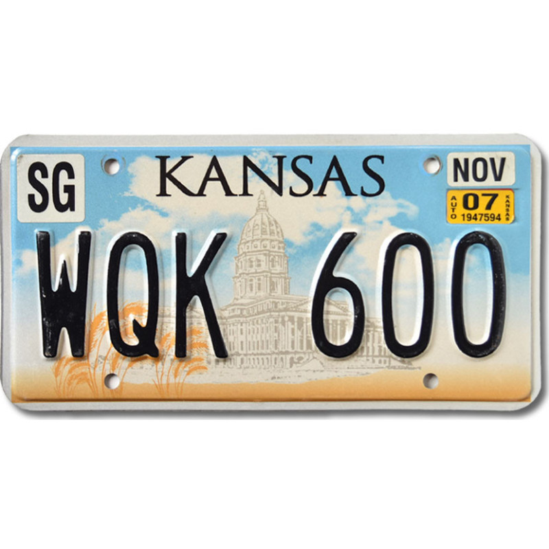 Amerikai rendszám Kansas Capitol