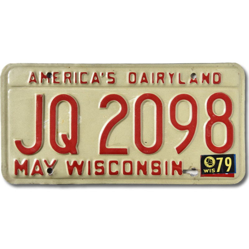 Amerikai rendszám Wisconsin 1979 Dairyland JQ 2098