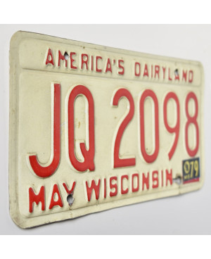 Amerikai rendszám Wisconsin 1979 Dairyland JQ 2098