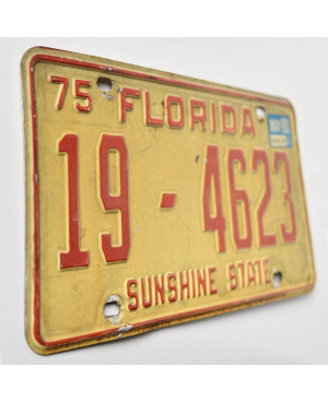 Amerikai rendszám Florida 1975 Sunshine State 19-4623