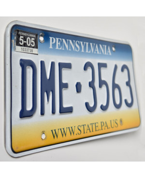 Amerikai rendszám Pennsylvania State DME-3563
