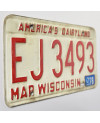 Amerikai rendszám Wisconsin 1978 Dairyland EJ 3493