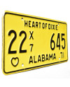 Amerikai rendszám Alabama 1971 Truck Heart of Dixie 22X7 645