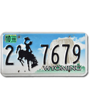 Amerikai rendszám Wyoming Bronco 2-7679