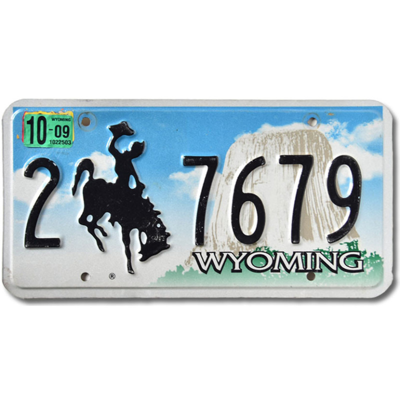 Amerikai rendszám Wyoming Bronco 2-7679