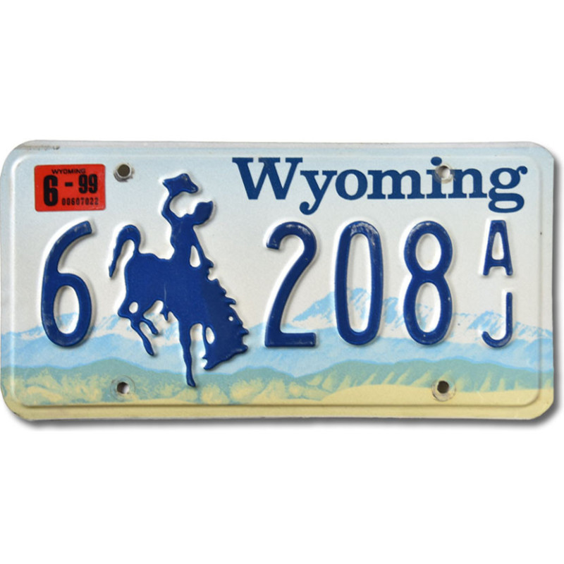 Amerikai rendszám Wyoming Blue Bronco 6-208AJ