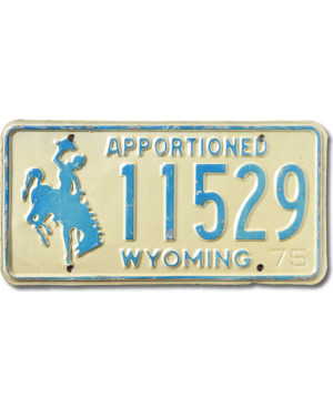 Amerikai rendszám Wyoming Apportioned Blue 11529