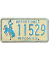 Amerikai rendszám Wyoming Apportioned Blue 11529