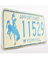 Amerikai rendszám Wyoming Apportioned Blue 11529