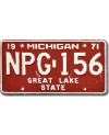 Amerikai rendszám Michigan 1971 Great Lake NPG-156