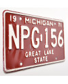 Amerikai rendszám Michigan 1971 Great Lake NPG-156