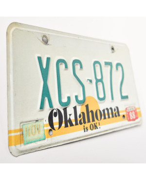Amerikai rendszám Oklahoma is OK XCS-872