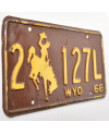 Amerikai rendszám Wyoming Bronco 1968 Brown 2-127L