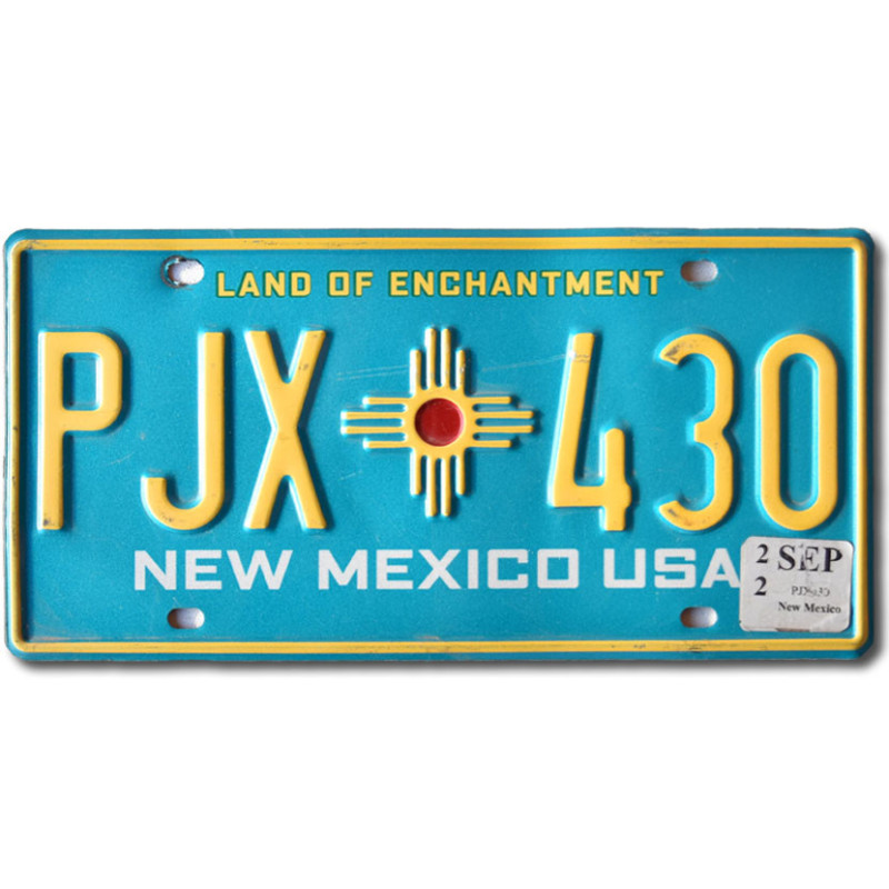 Amerikai rendszám New Mexico Blue PJX 430
