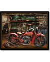 Fém tábla Indian Scout in Garage 40 cm x 32 cm