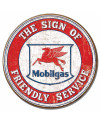 Fém tábla Mobilgas Friendly Service round 30 cm