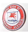 Fém tábla Mobilgas Friendly Service round 30 cm