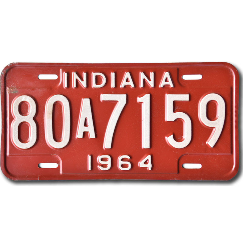 Amerikai rendszám Indiana 1964 Red 80A7159