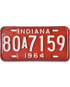 Amerikai rendszám Indiana 1964 Red 80A7159
