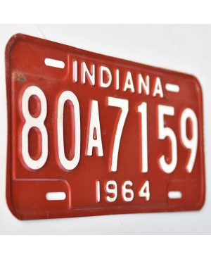 Amerikai rendszám Indiana 1964 Red 80A7159