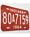 Amerikai rendszám Indiana 1964 Red 80A7159