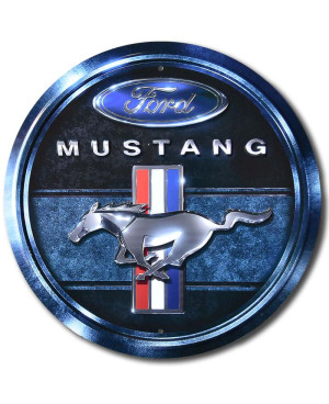 Fém tábla Ford Mustang Blue 30 cm