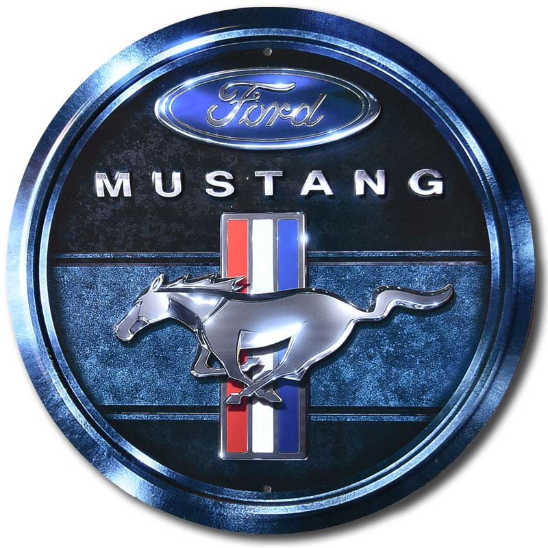 Fém tábla Ford Mustang Blue 30 cm