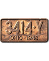 Amerikai rendszám Ohio 1948 Yellow 3114-Y