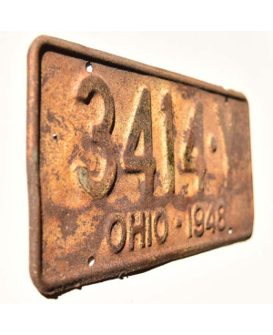 Amerikai rendszám Ohio 1948 Yellow 3114-Y