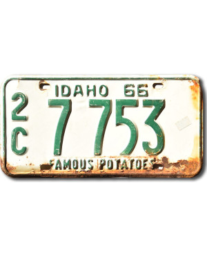 Amerikai rendszám Idaho 1966 Famous Potatoes 2C 7753