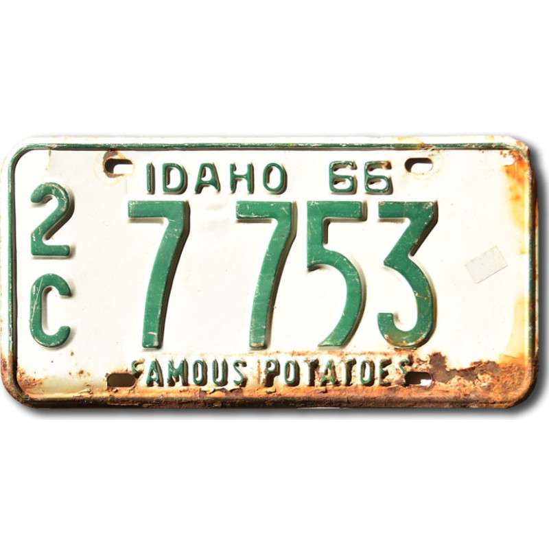 Amerikai rendszám Idaho 1966 Famous Potatoes 2C 7753