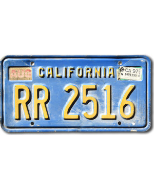 Amerikai rendszám California 1997 Blue RR 2516
