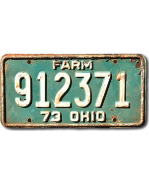 Amerikai rendszám Ohio 1973 Green Farm 912371