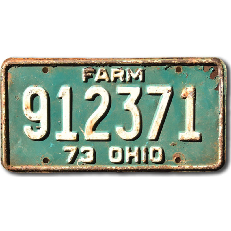 Amerikai rendszám Ohio 1973 Green Farm 912371