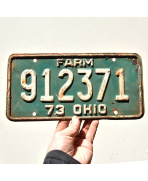 Amerikai rendszám Ohio 1973 Green Farm 912371